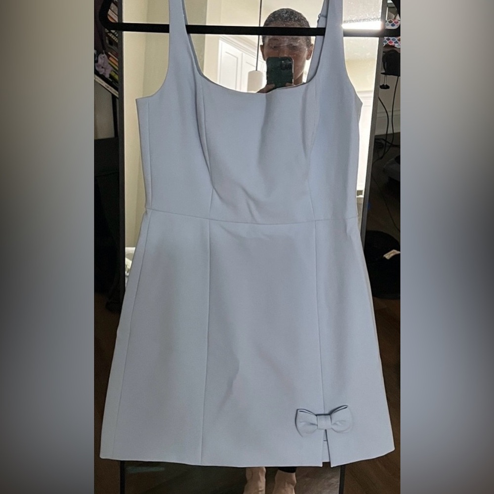 French Connection (US Sz 0) Light Blue Adjustable Straps Women’s Mini Dress